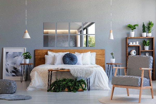 Carreaux de miroir 6 pce 30x30 cm