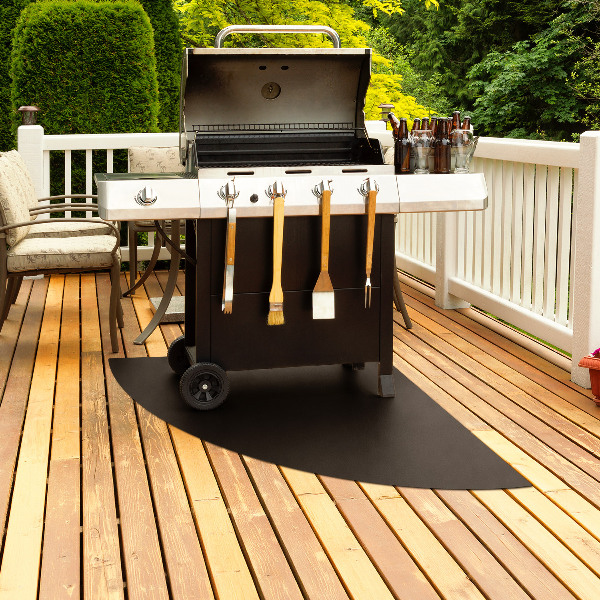 Plaque de protection quart de cercle pour barbecue 100x100 cm