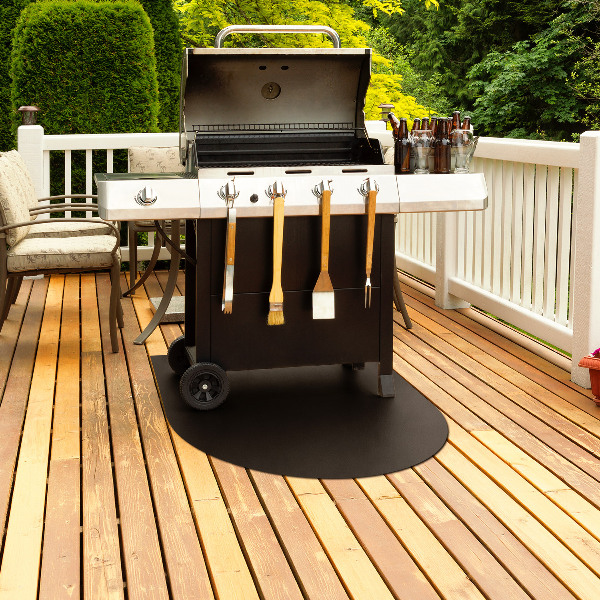 Semi-ovale protection terrasse barbecue 80x70 cm
