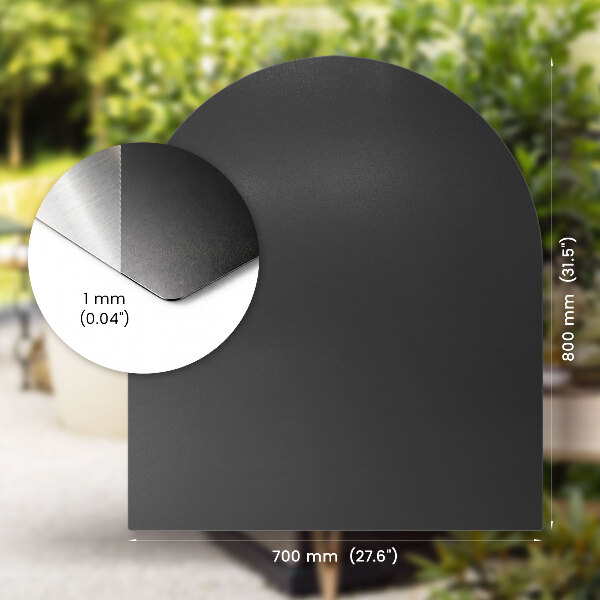 Tapis de protection semi-ovale pour barbecue 80x70 cm