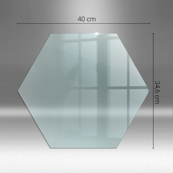 Plaque de verre pour cheminée h40