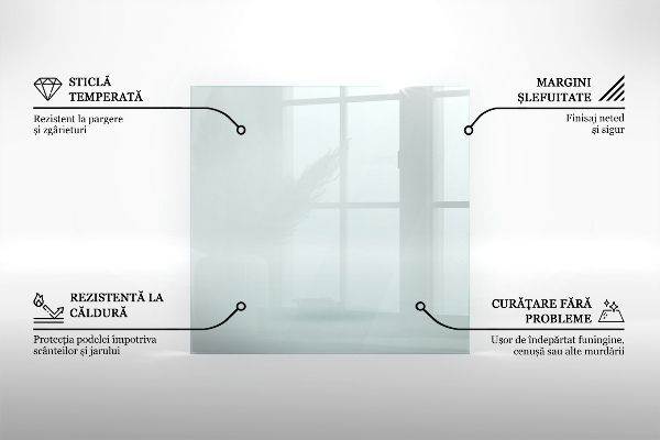 Plaque de sol en verre pour poêle 50x50 cm