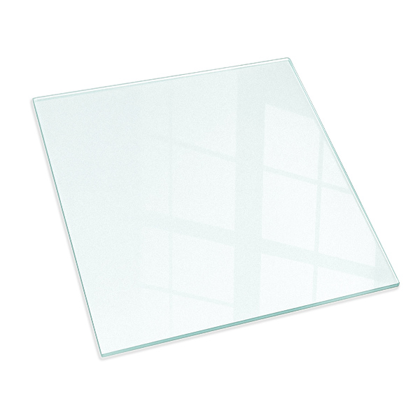 Plaque sous poêle carrée semi-transparente 50x50 cm