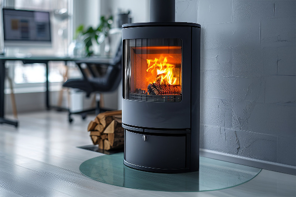 Plaque de sol en verre pour poêle 80x70 cm