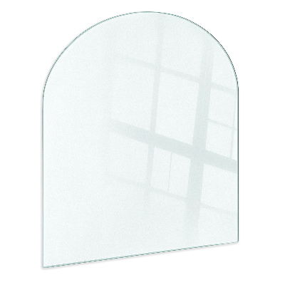 Verre sous poêle à bois semi-ovale semi-transparent 100x100 cm