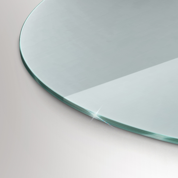 Plaque de verre pour cheminée fi100 cm