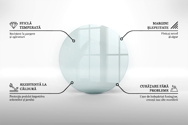 Plaque de verre pour cheminée fi100 cm