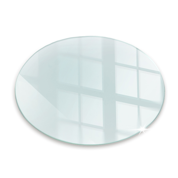 Plaque de verre pour cheminée fi50 cm