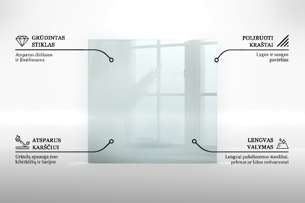 Plaque de sol en verre pour poêle 60x40 cm