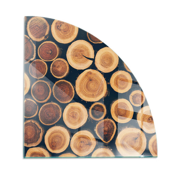 Quart-de-cercle plaque de sol en verre pour poêle Boîte en bois découpé