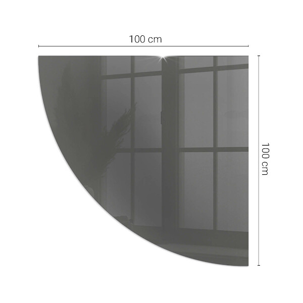 Quart-de-cercle plaque verre devant cheminée Couleur Gris-brun