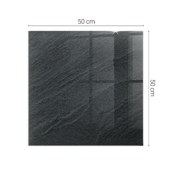 Carrée plaque verre pour poêle texture de pierre naturelle