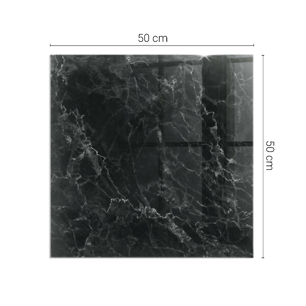 Carrée plaque protection sol devant cheminée en verre Motif marbre élégant