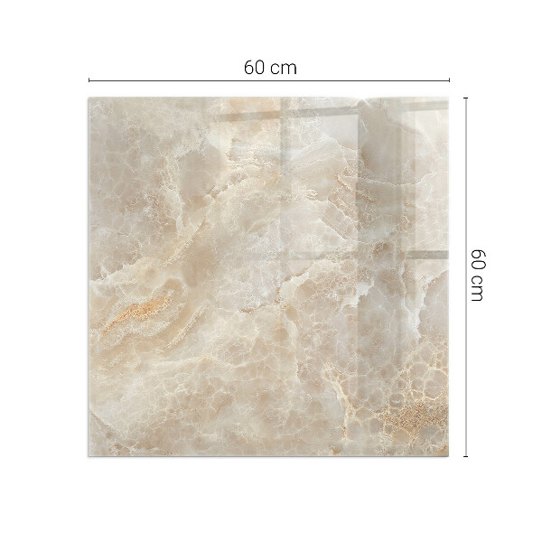 Carrée plaque verre pour poêle Motif de pierre naturelle