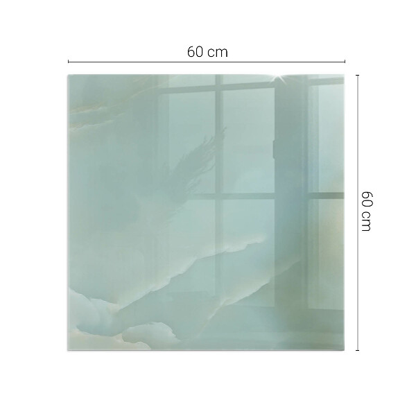 Carrée plaque protection sol devant cheminée en verre Motif marbré délicat