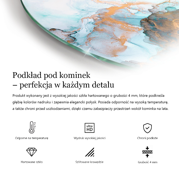 Demi-arrondi plaque de sol en verre pour poêle planches en bois naturel