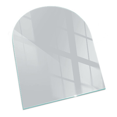 Demi-arrondi plaque protection sol devant cheminée en verre Couleur grise
