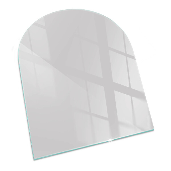 Demi-arrondi plaque de sol en verre pour poêle Couleur grise