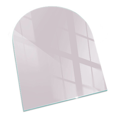 Demi-arrondi plaque protection sol devant cheminée en verre Couleur violet clair
