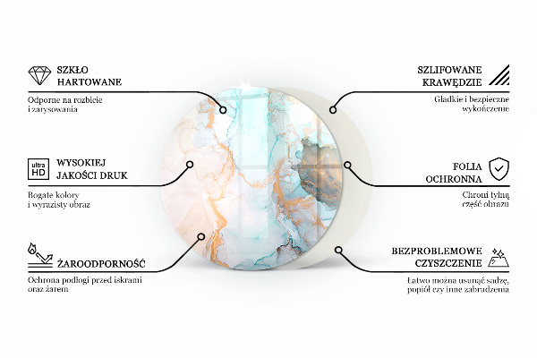 Ronde vitre sous poêle à bois Géométrie tridimensionnelle