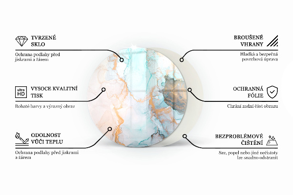 Ronde vitre sous poêle à bois Géométrie tridimensionnelle