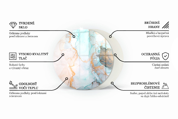 Ronde vitre sous poêle à bois Géométrie tridimensionnelle