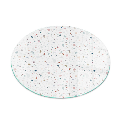 Ronde verre sous poêle à bois Motif avec de petites formes