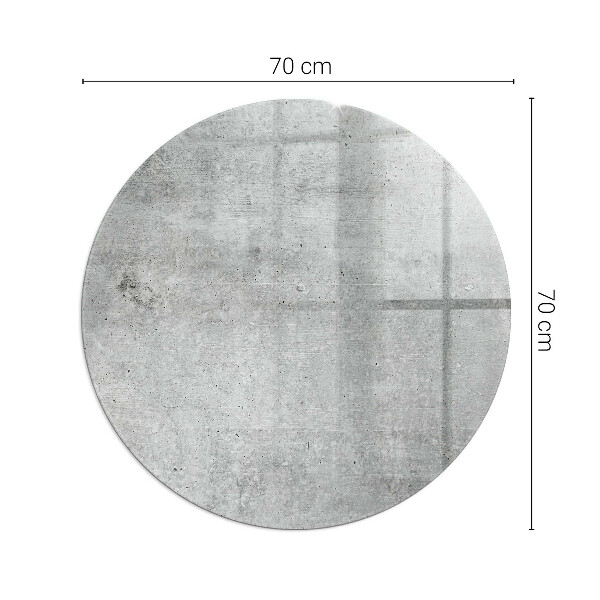 Ronde verre sous poêle à bois texture du béton brut