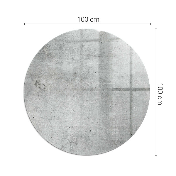 Ronde verre sous poêle à bois texture du béton brut