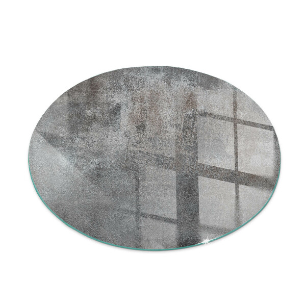 Ronde plaque de verre pour cheminée texture de surface brute