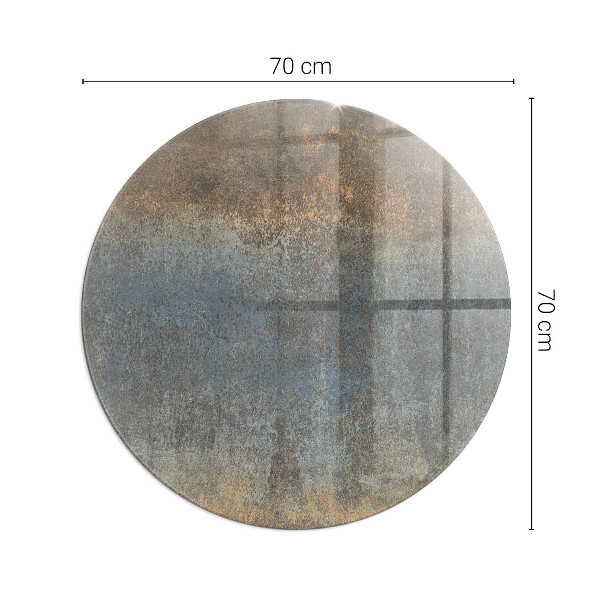 Ronde plaque de verre pour cheminée Motif de texture abstrait