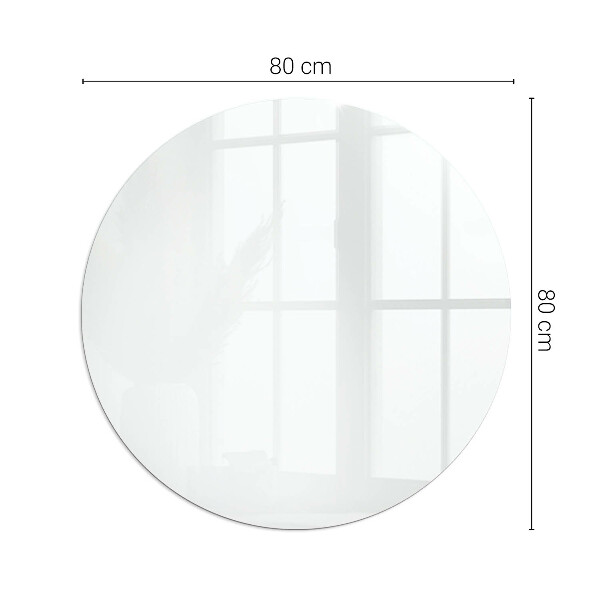 Ronde plaque de verre pour cheminée Couleur blanche