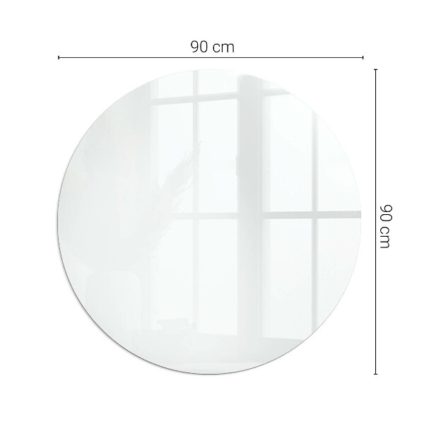 Ronde plaque de verre pour cheminée Couleur blanche