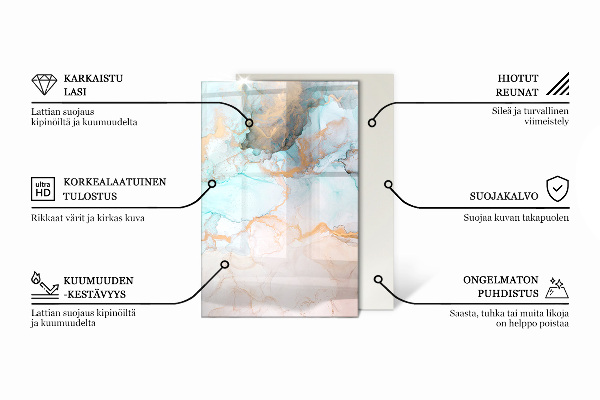 Rectangulaire plaque verre pour poêle Motif bois naturel