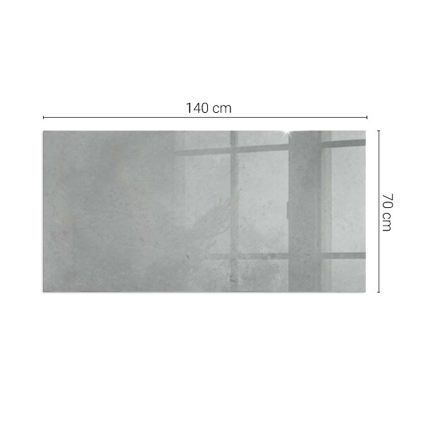 Rectangulaire plaque de sol en verre pour poêle Texture de béton avec effet