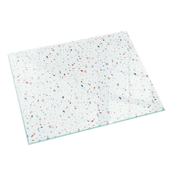 Rectangulaire plaque verre pour poêle Motif avec de petites formes