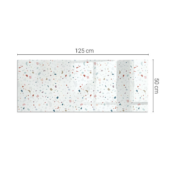 Rectangulaire plaque verre pour poêle Motif avec de petites formes