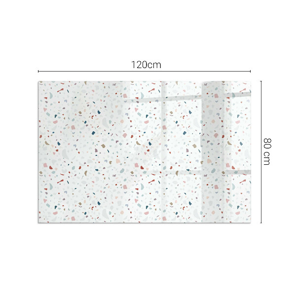 Rectangulaire plaque verre pour poêle Motif avec de petites formes