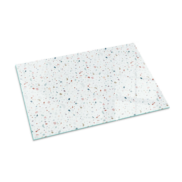 Rectangulaire plaque verre pour poêle Motif avec de petites formes