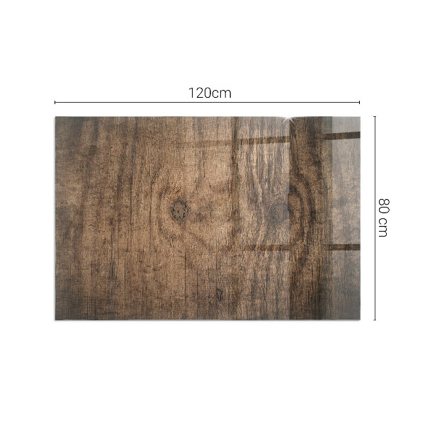 Rectangulaire plaque protection sol devant cheminée en verre Motif bois naturel