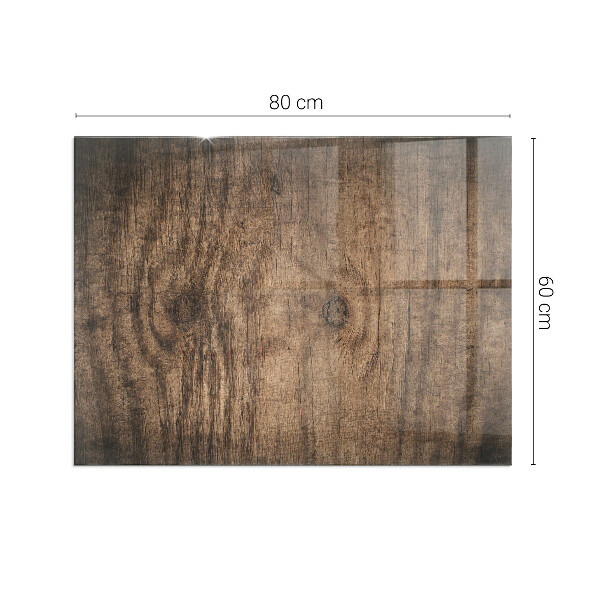 Rectangulaire plaque protection sol devant cheminée en verre Motif bois naturel
