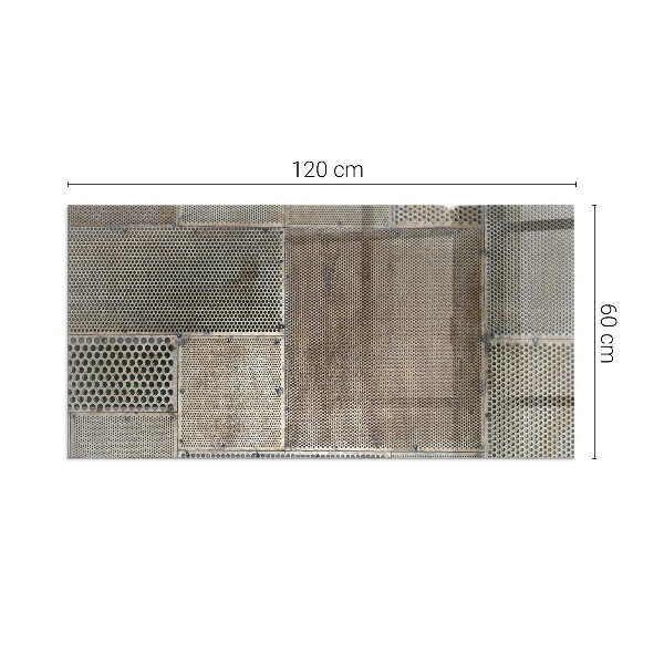 Rectangulaire plaque de sol en verre pour poêle Modèle de feuille perforée