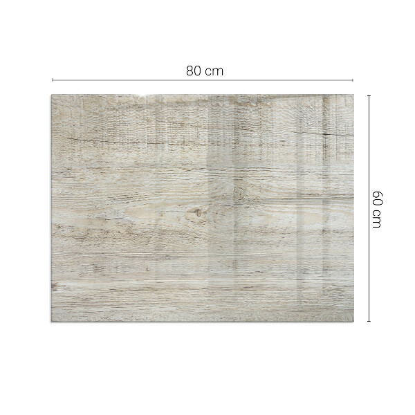 Rectangulaire plaque protection sol devant cheminée en verre texture de bois clair