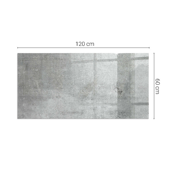 Rectangulaire plaque verre pour poêle texture du béton brut