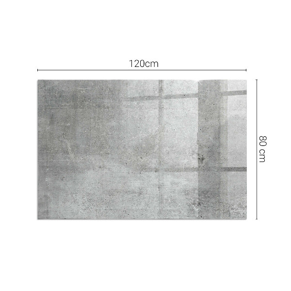 Rectangulaire plaque verre pour poêle texture du béton brut