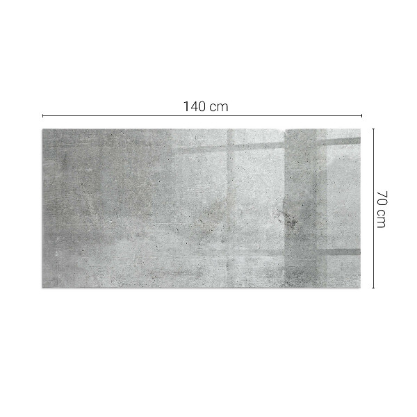 Rectangulaire plaque verre pour poêle texture du béton brut