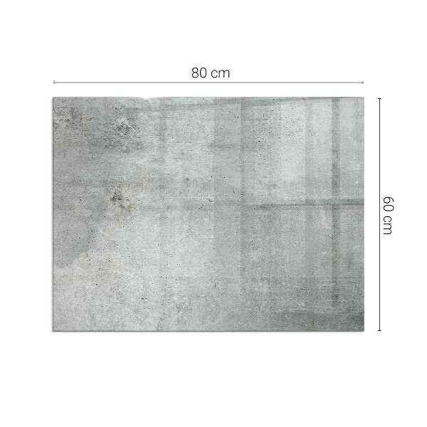 Rectangulaire plaque verre pour poêle texture du béton brut