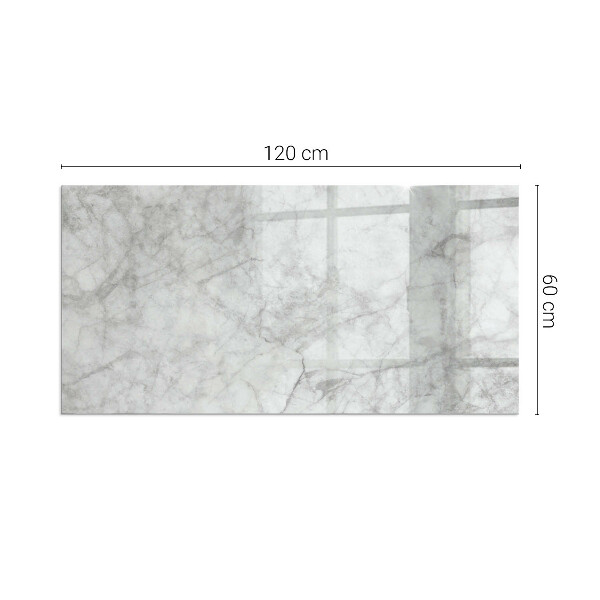 Rectangulaire plaque verre pour poêle Motif de structure en marbre