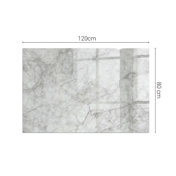 Rectangulaire plaque verre pour poêle Motif de structure en marbre