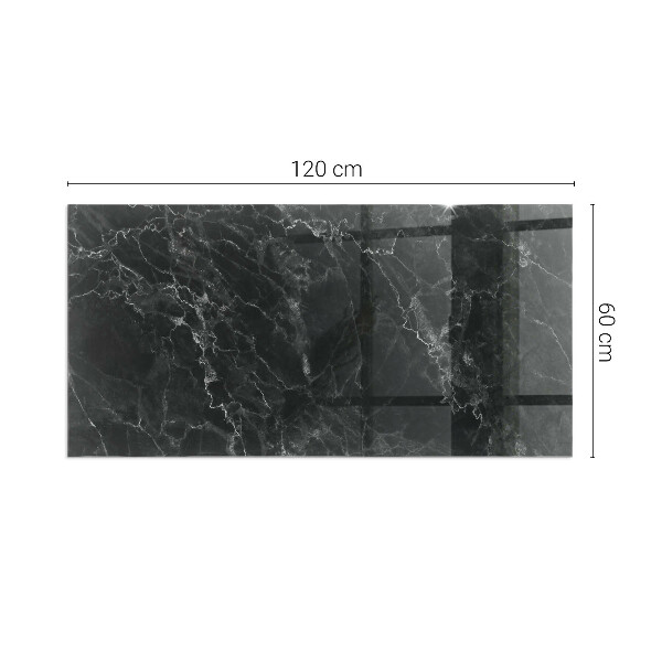 Rectangulaire plaque protection sol devant cheminée en verre Motif marbre élégant